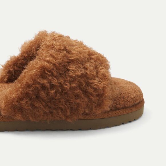 NEW Bombas Women's Plush Sunday Slide Slippers in Dusted Cocoa - Picture 4 of 4